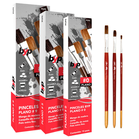 Pincel CAMELUS plano Caja 12 piezas