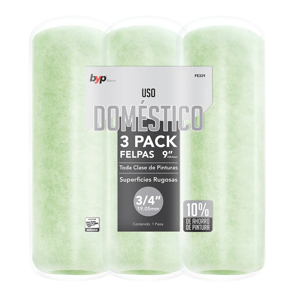 Felpa de uso doméstico (Paquete de 3 piezas) 3/4"