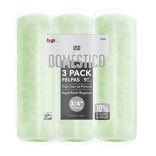 Felpa de uso doméstico (Paquete de 3 piezas) 3/4"