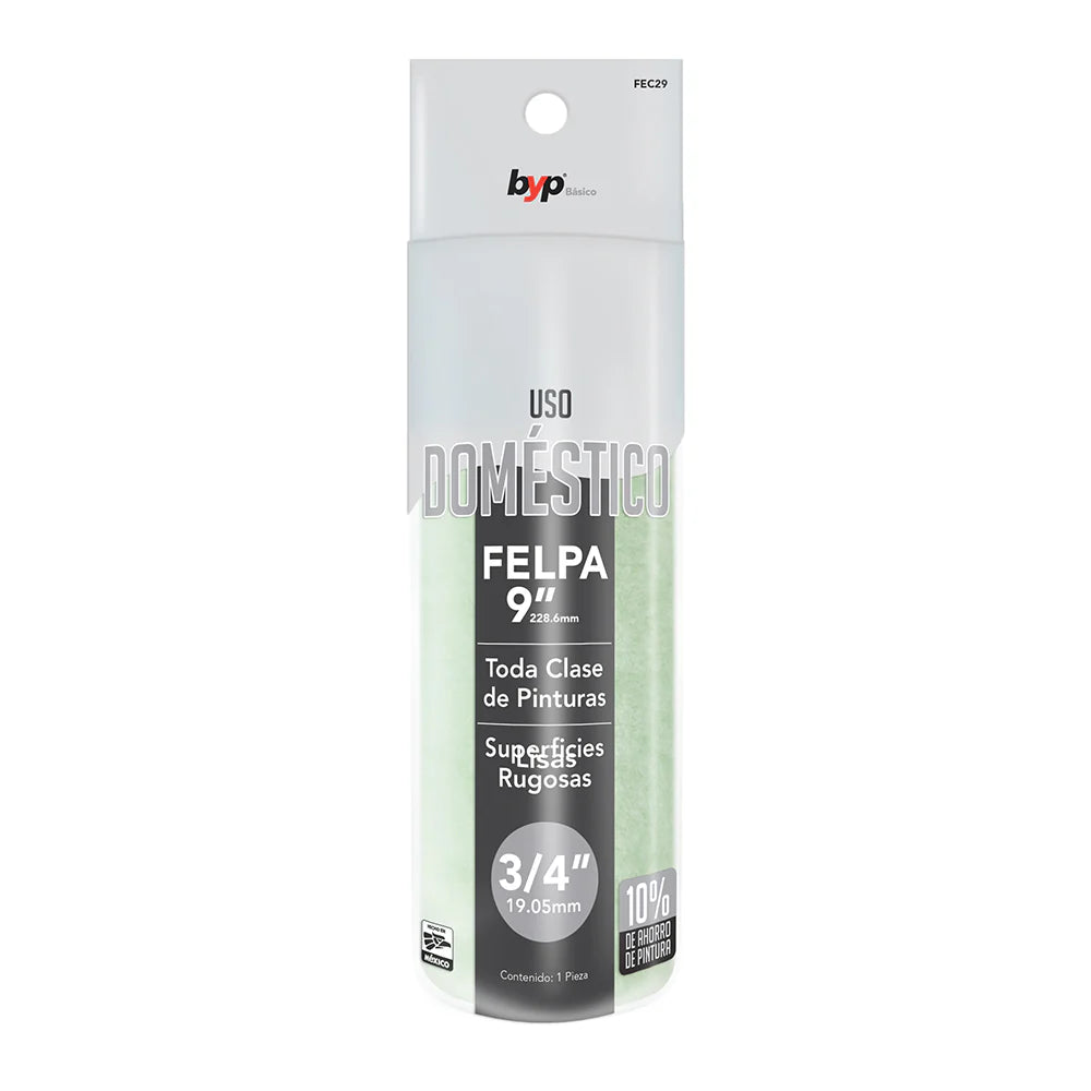 Felpa 9" de uso doméstico para superficies rugosas
