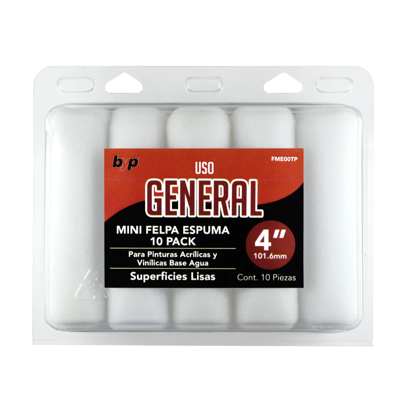 MINI FELPA ESPUMA 4" 10 PACK