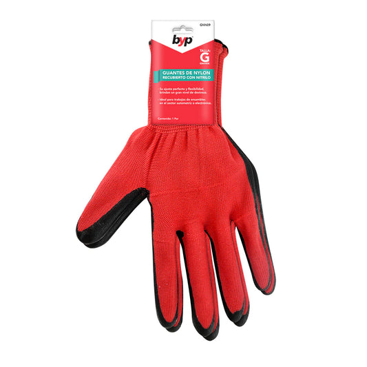 Guantes de nylon con recubrimiento de nitrilo