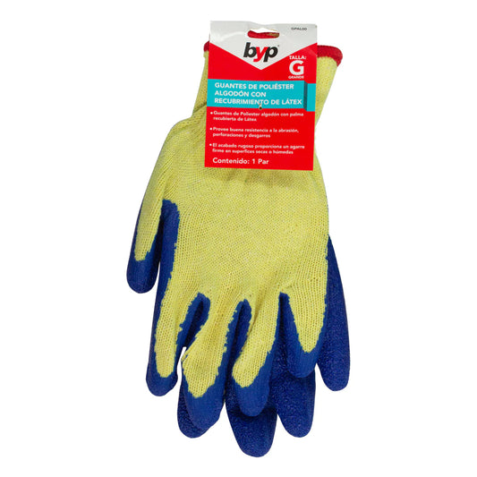 GUANTES DE POLIÉSTER ALGODÓN CON RECUBRIMIENTO DE LÁTEX